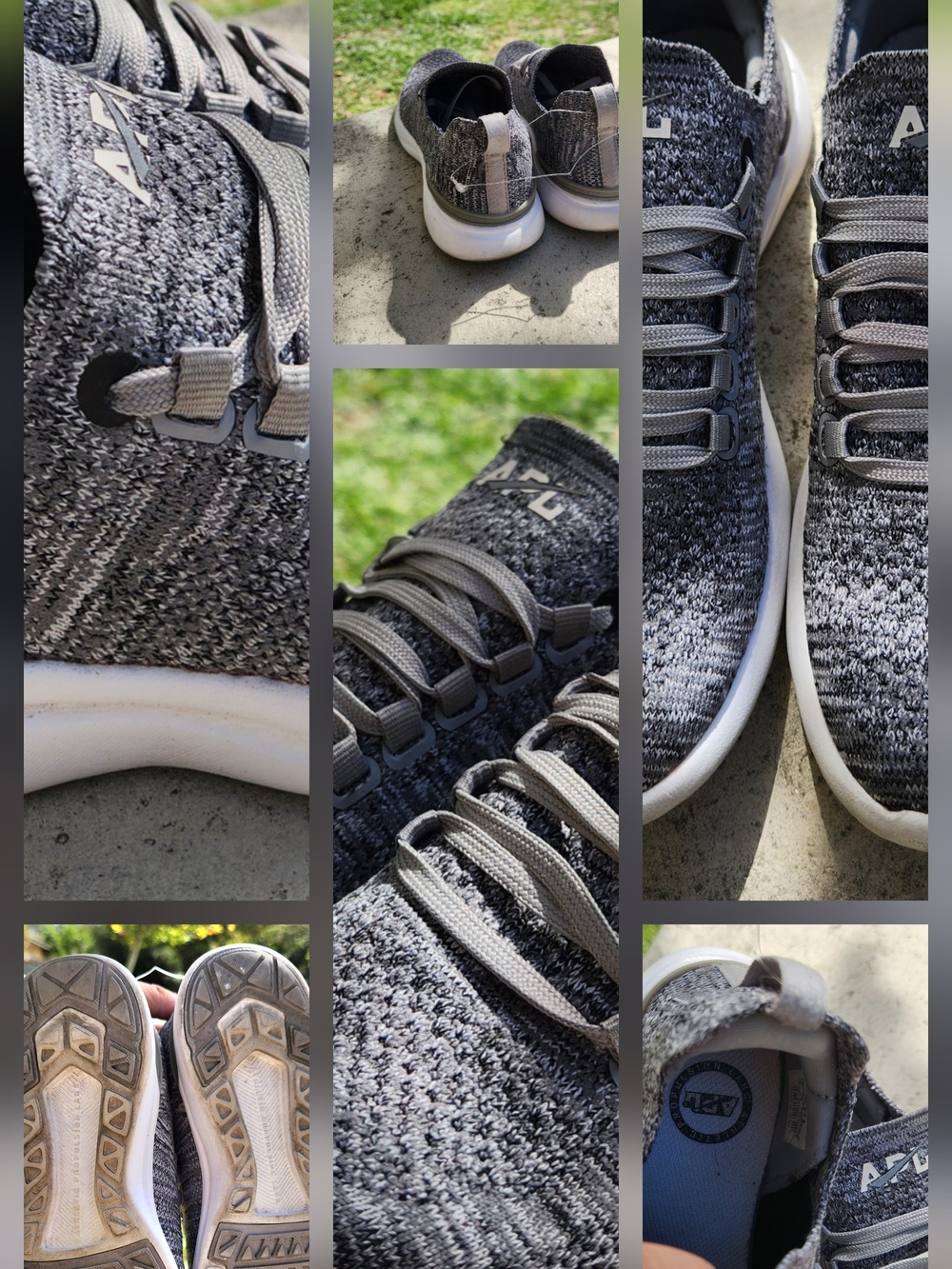 APL Athletic Propulsion Labs TechLoom Breeze Gray Knit Sneakers Running Shoes